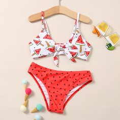 узел Фрукты и овощи милый Купальники для девочек Shein
