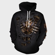 на кулиске Графические изображения Улица Мужские толстовки Shein