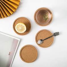 1шт круглая пробковая подставка Shein