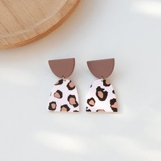 Контрастные геометрические серьги-подвески Shein