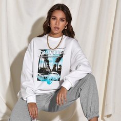 буква Повседневный Свитшоты Shein