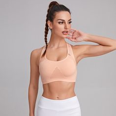 Одноцветный Спортивные бюстгальтеры Shein