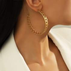 Серьги-кольца в форме цепи Shein