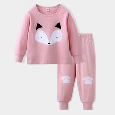 Мультяшный принт милый Домашняя одежда для девочек Shein