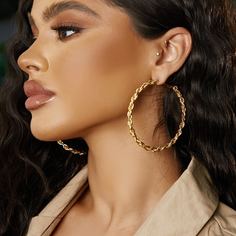 Оригинальные серьги-кольца Shein