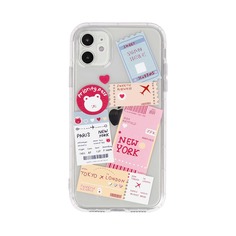 Прозрачный чехол для iPhone с узором Shein