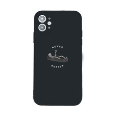 Чехол для iPhone с узором черепа Shein