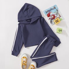 Брюки и толстовка с полосками для девочек Shein