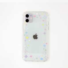 Чехол для iPhone с принтом сердечка и звезды Shein