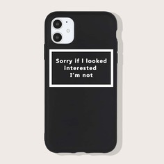 Чехол для iPhone с текстовым принтом Shein