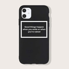 Чехол для iPhone с текстовым принтом Shein