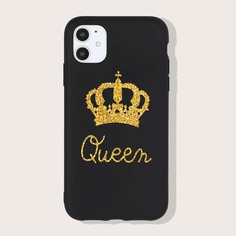Чехол для iPhone с узором короны Shein