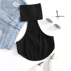 Вязаный топ-халтер в рубчик Shein