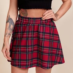 в клетку Институтский Юбки Shein