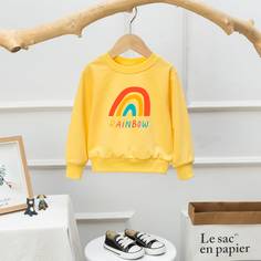 Мультяшный принт Повседневный Свитшоты для девочек Shein
