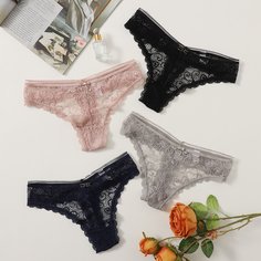 4 пакета кружевные трусики Shein