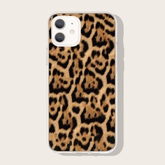 Чехол для iPhone с леопардовым принтом Shein