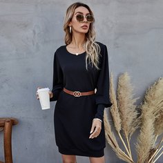 Ровный цвет Повседневный Свитшоты Shein