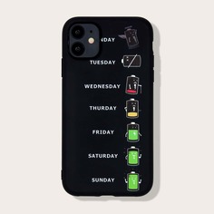 Чехол для iPhone с узором батареи Shein