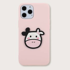 Чехол для iPhone с декором коровы Shein