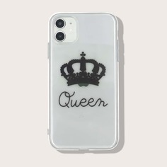 Чехол для iPhone с узором короны Shein