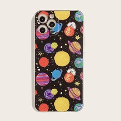 Чехол для iPhone с узором планеты Shein