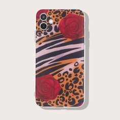 Чехол для iPhone с цветочным узором Shein