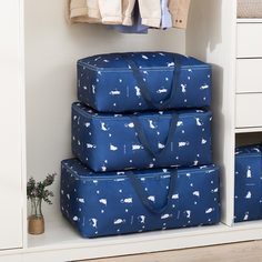 Сумка для хранения одеяла с принтом "кошка" 1шт Shein
