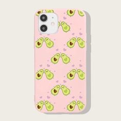 Чехол для iPhone с принтом авокадо Shein