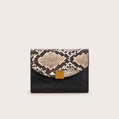 Складной змеиынй кошелек с металлической деталью Shein