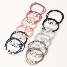 Резинки с бусами для волос и девочек 12шт Shein