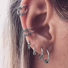 Серебряные богимский Серьги Shein