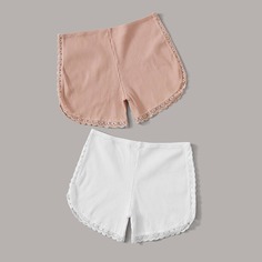 Многоцветный Одноцветный Бесшовные трусы Shein