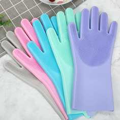 1 пара силиконовые перчатки для мытья посуды Shein