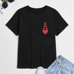 Мужская футболка с коротким рукавом и принтом Shein