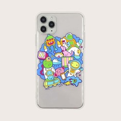 Чехол для iPhone с мультипликационным узором 1шт Shein