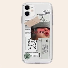 Чехол для iPhone со смешанным узором 1шт Shein