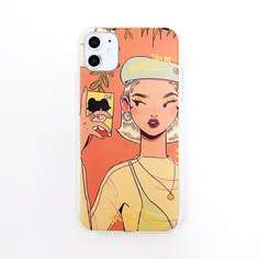 Чехол для iPhone с графическим принтом 1шт Shein