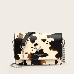 Сумка через плечо с коровьим узором Shein
