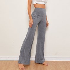Однотонные широкие брюки Shein
