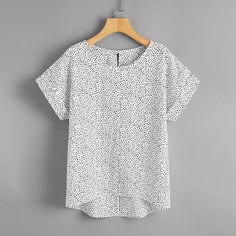 Блузка размера плюс с принтом конфетти Shein