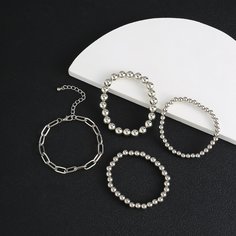 Мужской браслет из бисера 4шт Shein