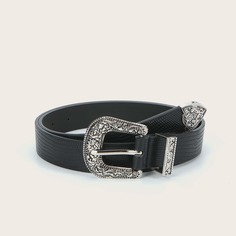 Ремень с металлической пряжкой и принтом ящерицы Shein