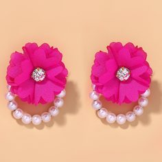 Серьги с декором цветка и стразами Shein