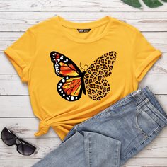 С животными Повседневный Футболки Shein