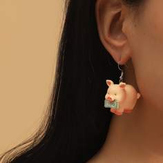 Серьги-подвески со свиньей Shein