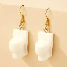 Серьги-подвески с туалетом Shein