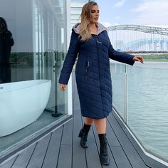 Astrid стеганое пальто размера плюс на пуговицах с капюшоном Shein