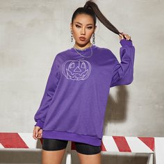 Пуловер с принтом "Хэллоуин Shein