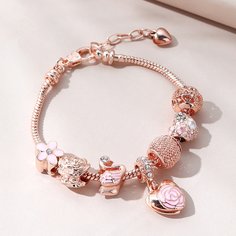 Браслет с сердечком и стразами Shein